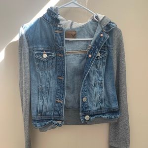 Jean jacket hoodie combo